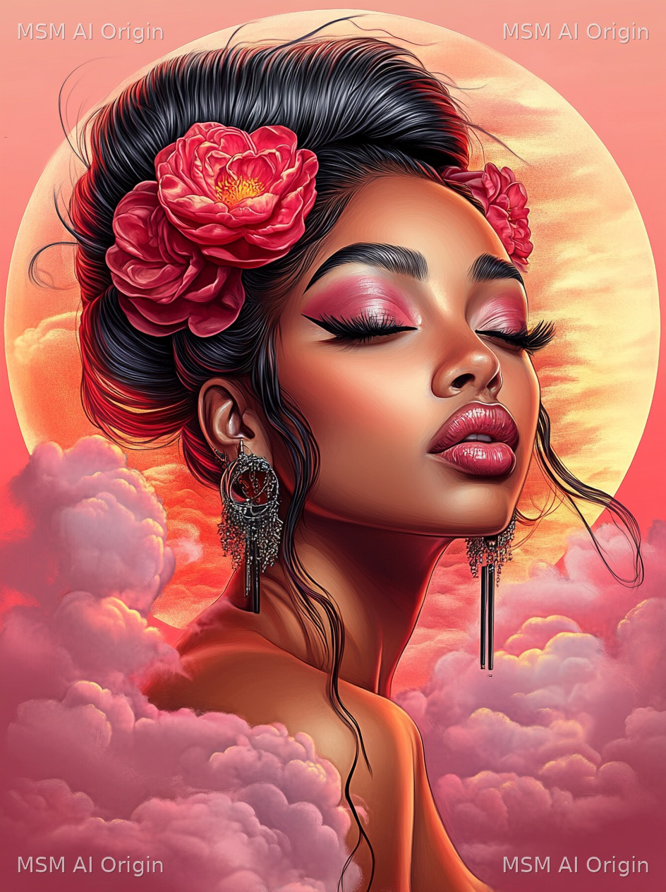 Petals of Sunset – Digital Art Print | Instant Download