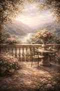Chateau Balcony – Digital Art Print | Instant Download