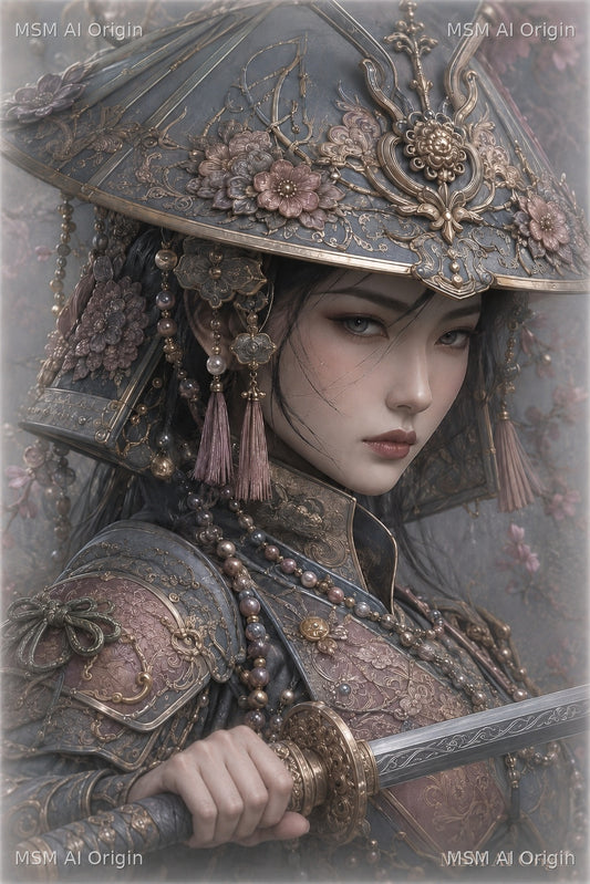 Empress of the Faded Steel – Digital Art Print | Instant Download