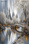 New York's Golden Garden – Digital Art Print | Instant Download
