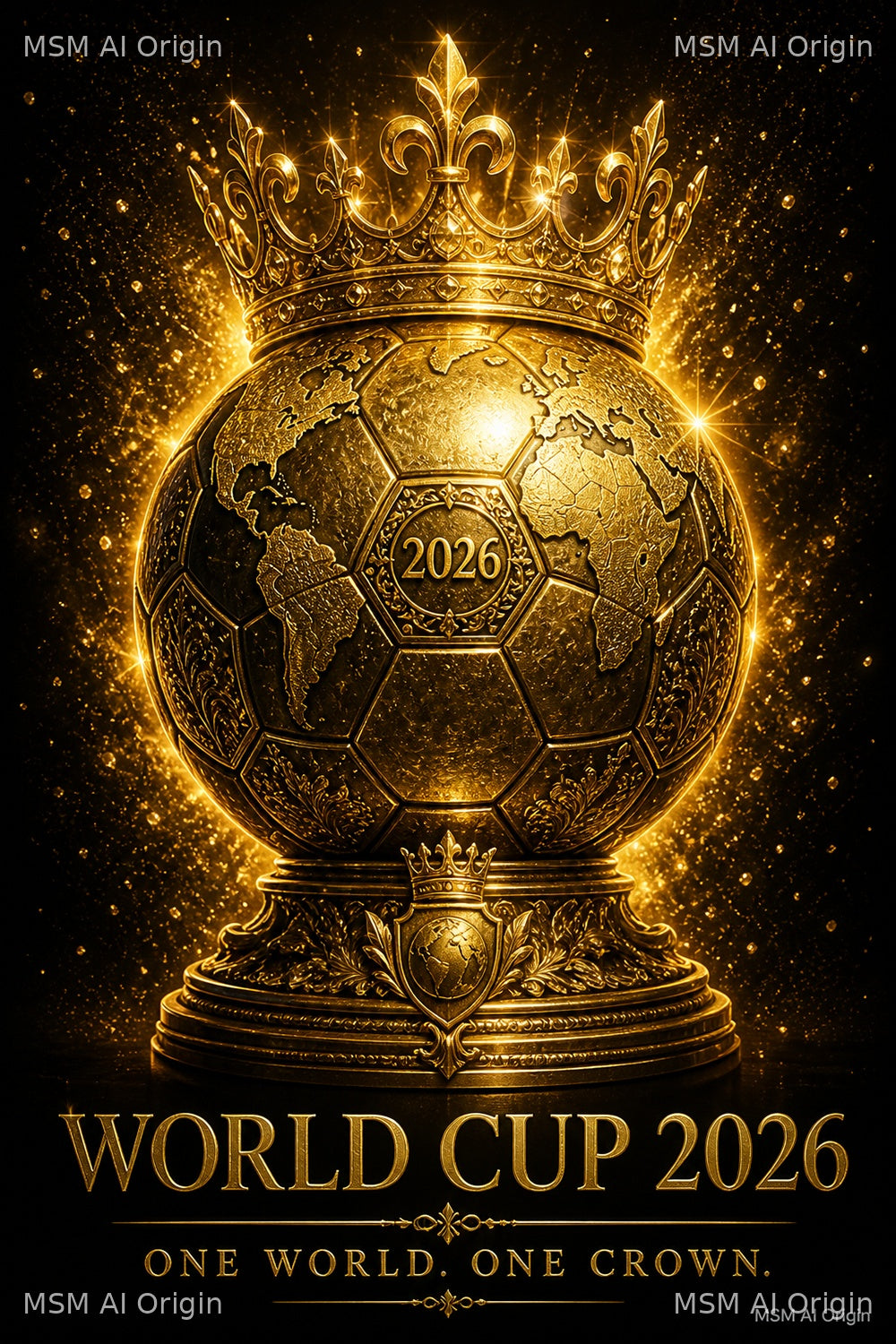 One World, One Crown – Digital Art Print | Instant Download