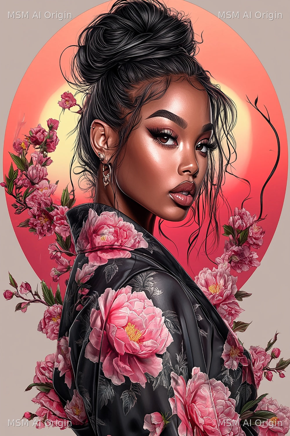 Petals & Poise – Digital Art Print | Instant Download
