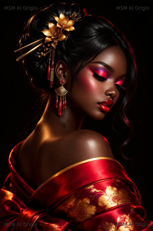 Satin Flame – Digital Art Print | Instant Download