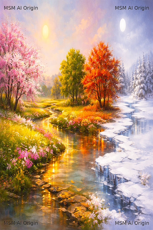 The Four Seasons – Digital Art Print | Instant Download